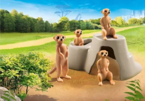 Meerkats and rock