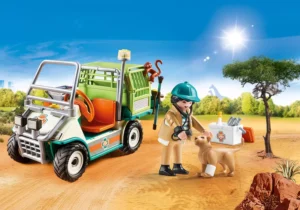 Zoo vet and vehicle