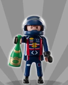 Pilote with Champain bottle