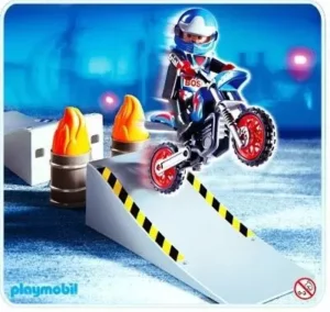 Motocross Rider with Ramp