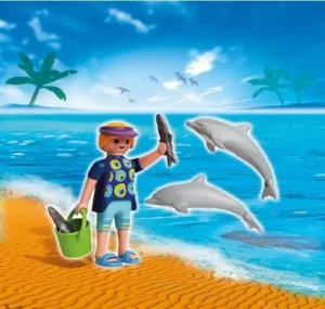 Dolphin Trainer with Dolphins