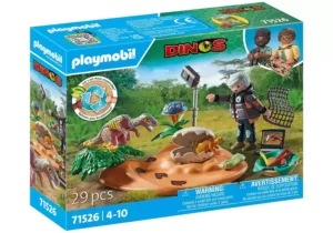 Stegosaurus nest with egg thief