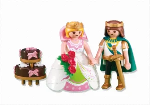 Royal Couple with Wedding Cake