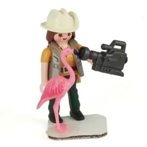 Explorer With Flamingo