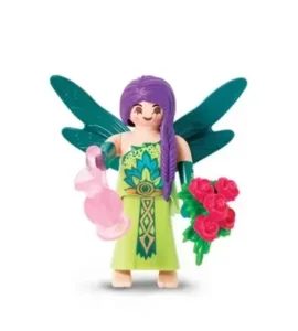 Fairy with vase and roses