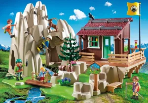 Rock Climbers with Cabin