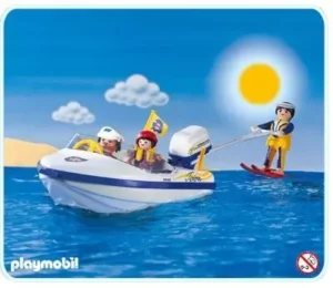 Motorboat With Skier
