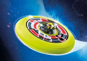 Cosmic Flying Disk with Astronaut
