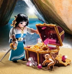 Pirate Woman With Treasure Chest