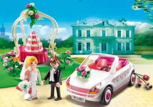 Wedding tent with car
