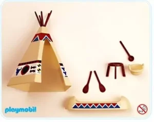 Tent, Canoe and Cooking Pots