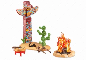 Totem and campfire