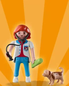 Vet with dog