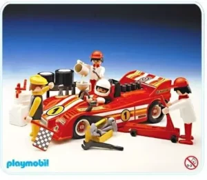 Red Racecar And Crew