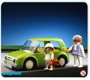 Light Green City Car