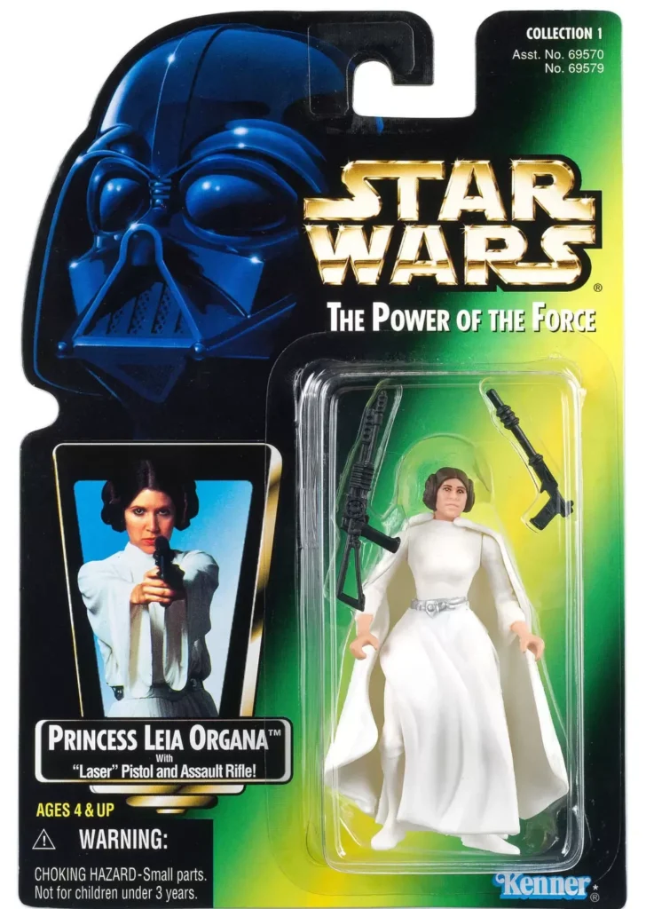 Princess Leia Organa With “Laser” Pistol And Assault Rifle (Green Card)