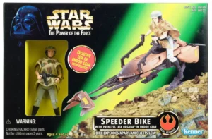 Speeder Bike With Princess Leia Organa In Endor Gear