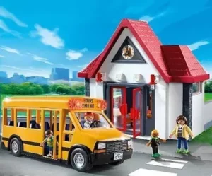 School and Schoolbus