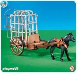 Horse cart with cage