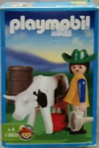Farm Girl And Cow