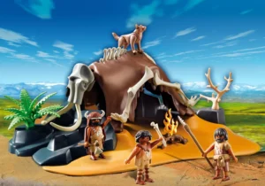 Mammoth Skeleton Tent with Cavemen