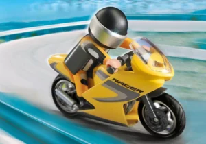 Super Racer Motorcycle with Rider