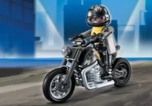 Custom Motorcycle with Rider