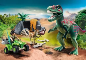 T-Rex with calf and explorer on quad