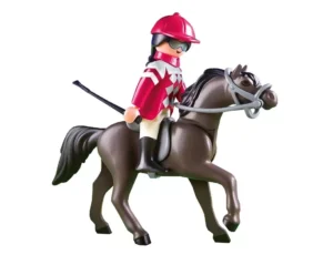 Arabian Horse with Jockey and Stable