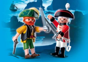 Pirate and redcoat