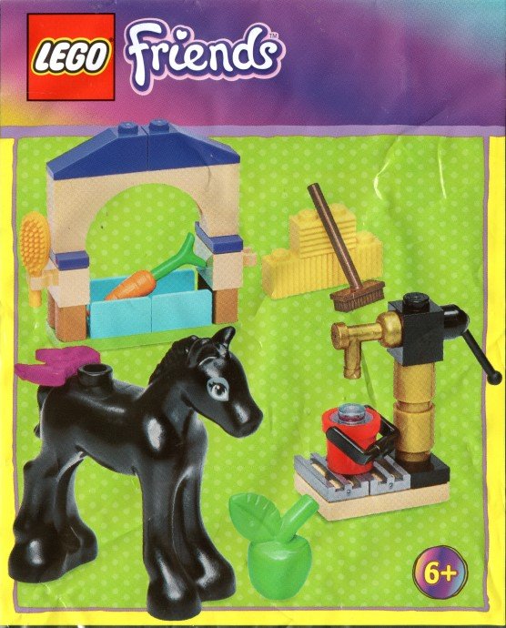 Cute Foal with Food and Water Pump