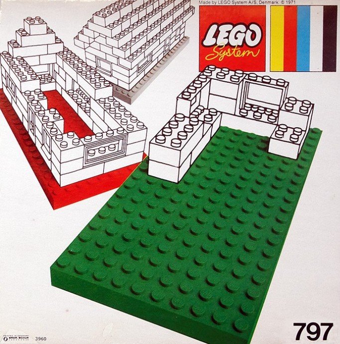 2 Large Baseplates, Grey/White