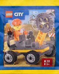 Construction Worker with Rotary Cutter