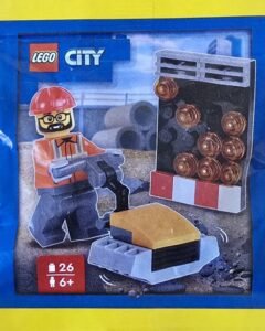 Construction Worker with Vibration Plate