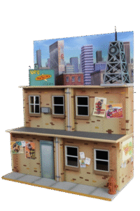 Cartoon Street Scene Diorama
