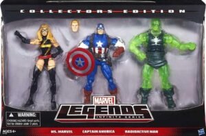 Ms. Marvel, Captain America, Radioactive Man 3 Pack