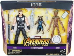 Thor, Rocket Raccoon And Groot 3 Pack