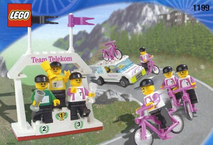 Telekom Race Cyclists and Winners’ Podium