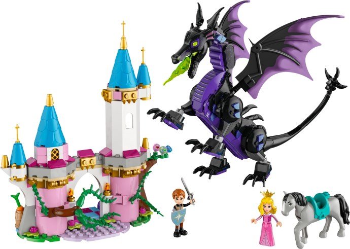 Maleficent’s Dragon Form and Aurora’s Castle