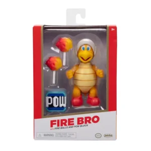 Fire Bro With Fire Balls And Pow Block (Jakks Gold)
