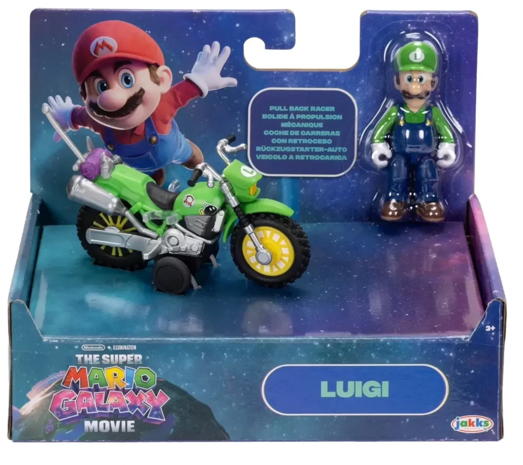 Luigi With Pull-Back Motorcycle